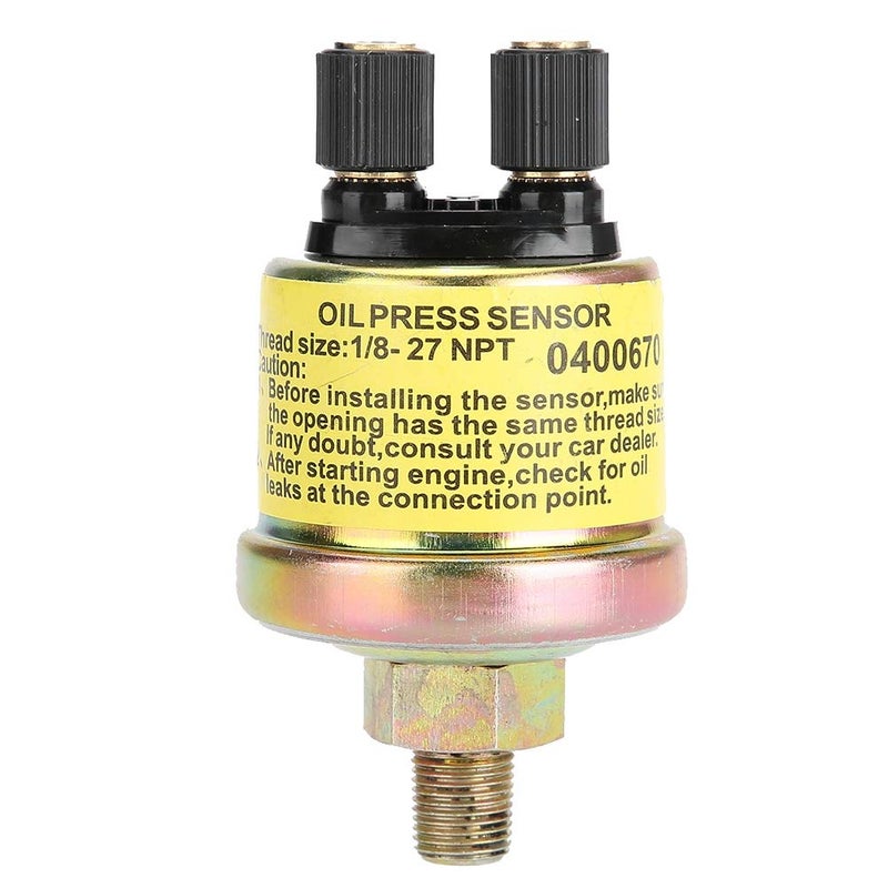 Dweekiy Oil Pressure Sensor, Universal 1/8 NPT Car Replacement Engine Oil Pressure Sensor for Aftermarket Gauge - Image 1